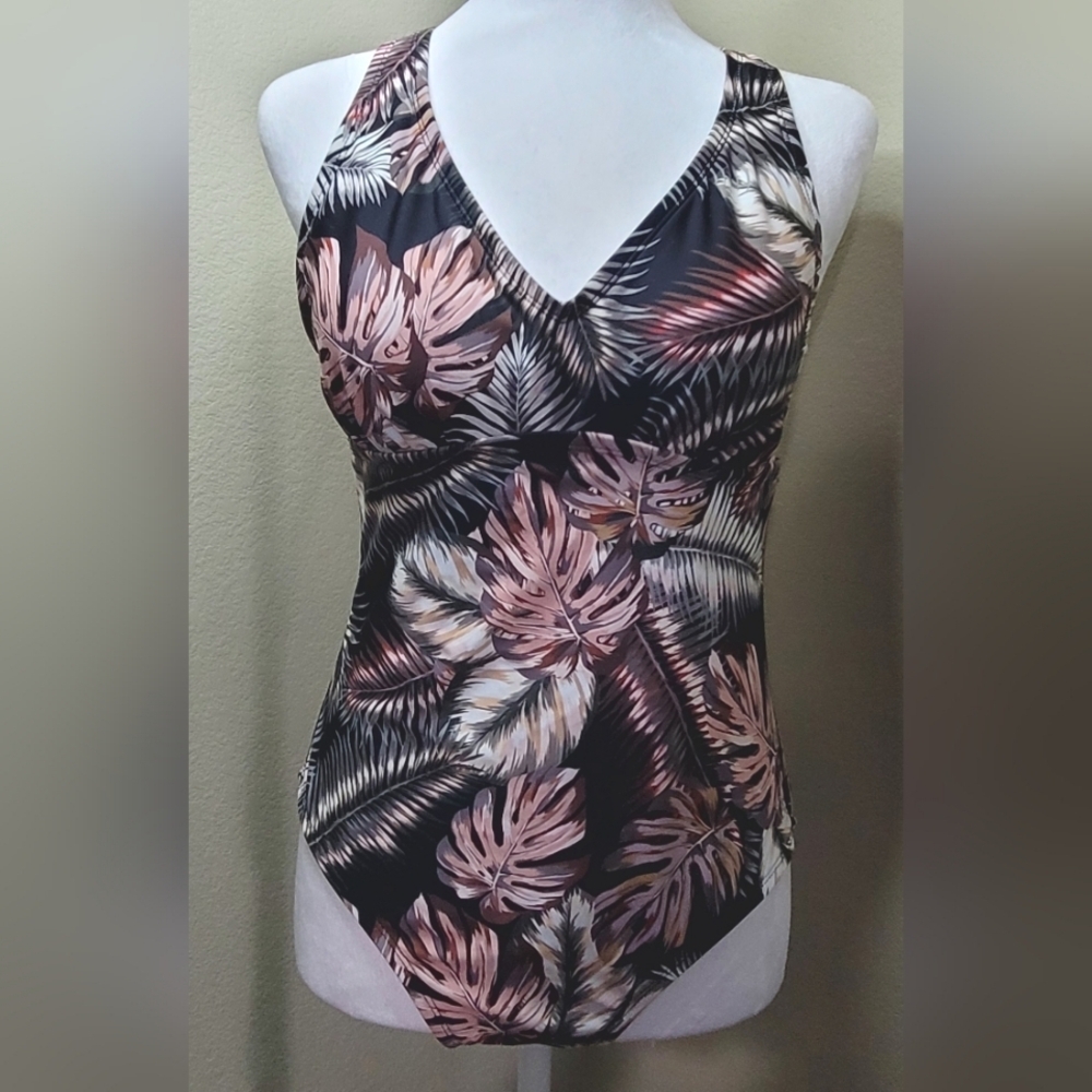 NWOT Hurley One-piece Swim Suit, Size Medium, Floral Print
